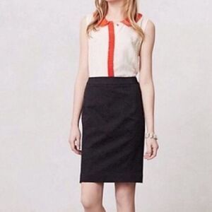 Anthropologie Vanessa Virginia Floral Brocade Skirt in Black